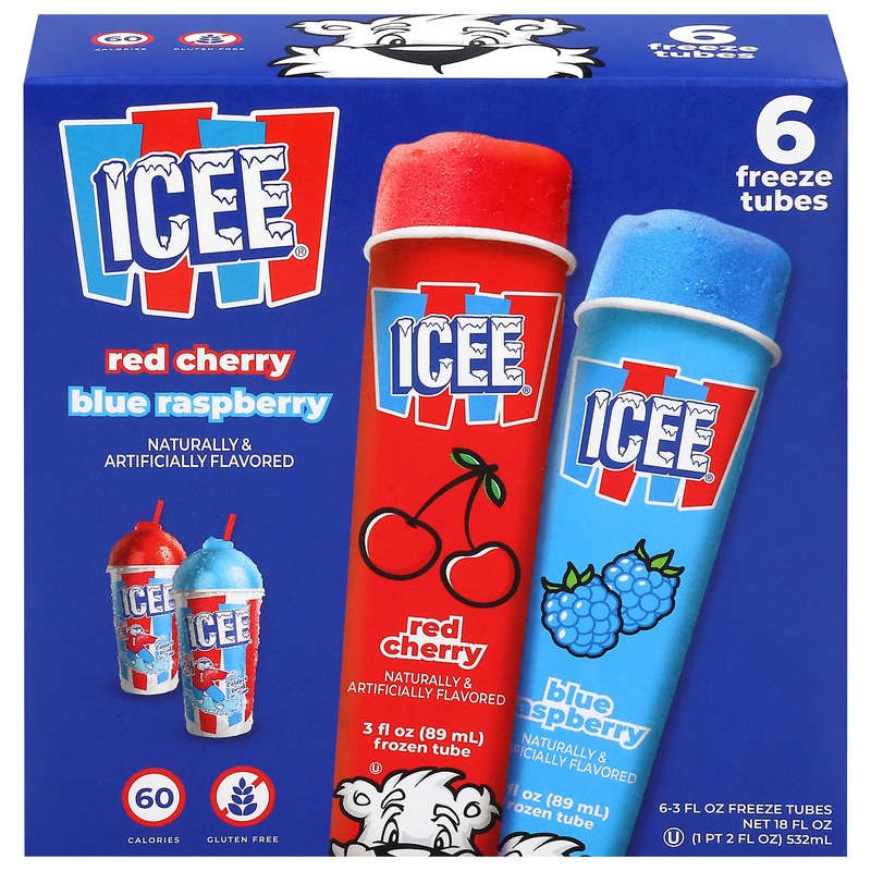 ブルーローズページイオンゲル＆クリア Icee Red Cherry/Blue Raspberry Freeze Tubes | Giant Eagle