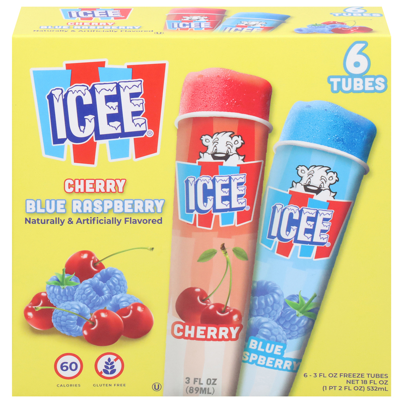 Icee Freeze Tubes, Cherry/Blue Raspberry | Giant Eagle | Because