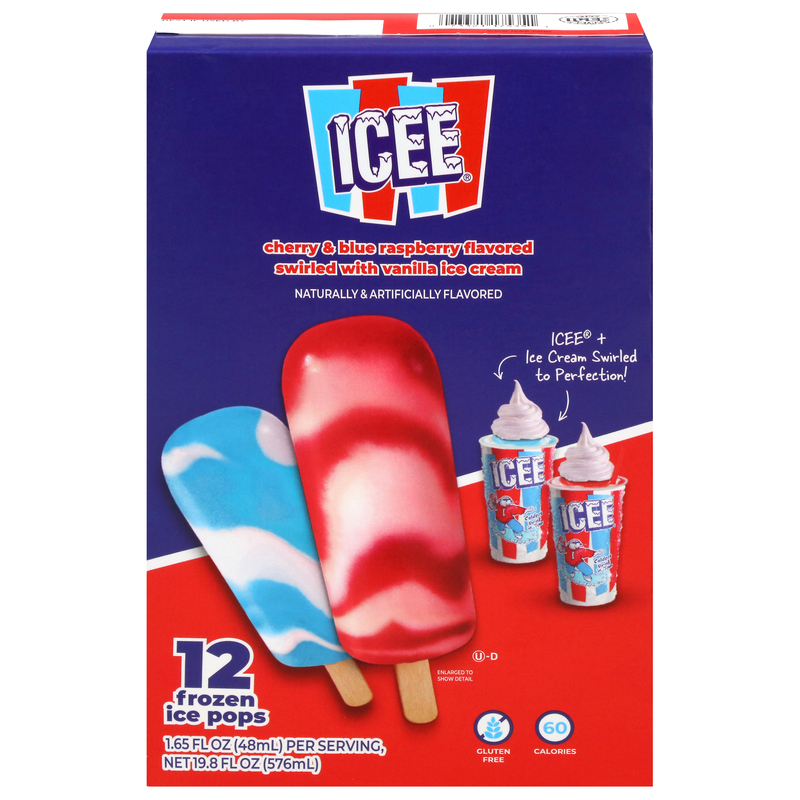 Icee Cherry & Blue Raspberry Ice Cream Swirl Sticks | Giant Eagle
