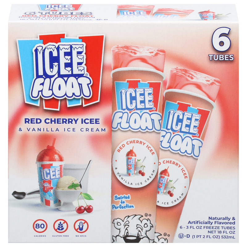 Icee Freeze Tubes, Red Cherry Icee & Vanilla Ice Cream | Giant