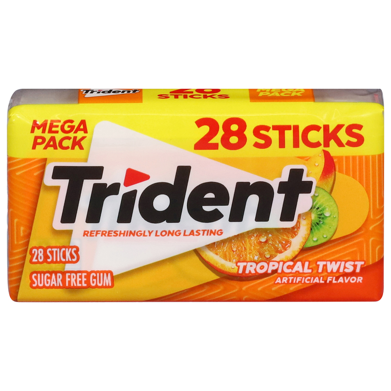 Trident Gum, Sugar Free, Tropical Twist, Mega Pack | Giant Eagle