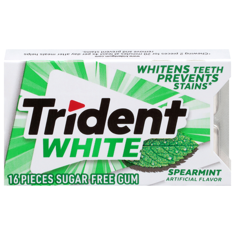 【〜12/3sugar】Crews G.O.D White Limited Trident White Peppermint Sugar Free Gum, 180 ct - King Soopers