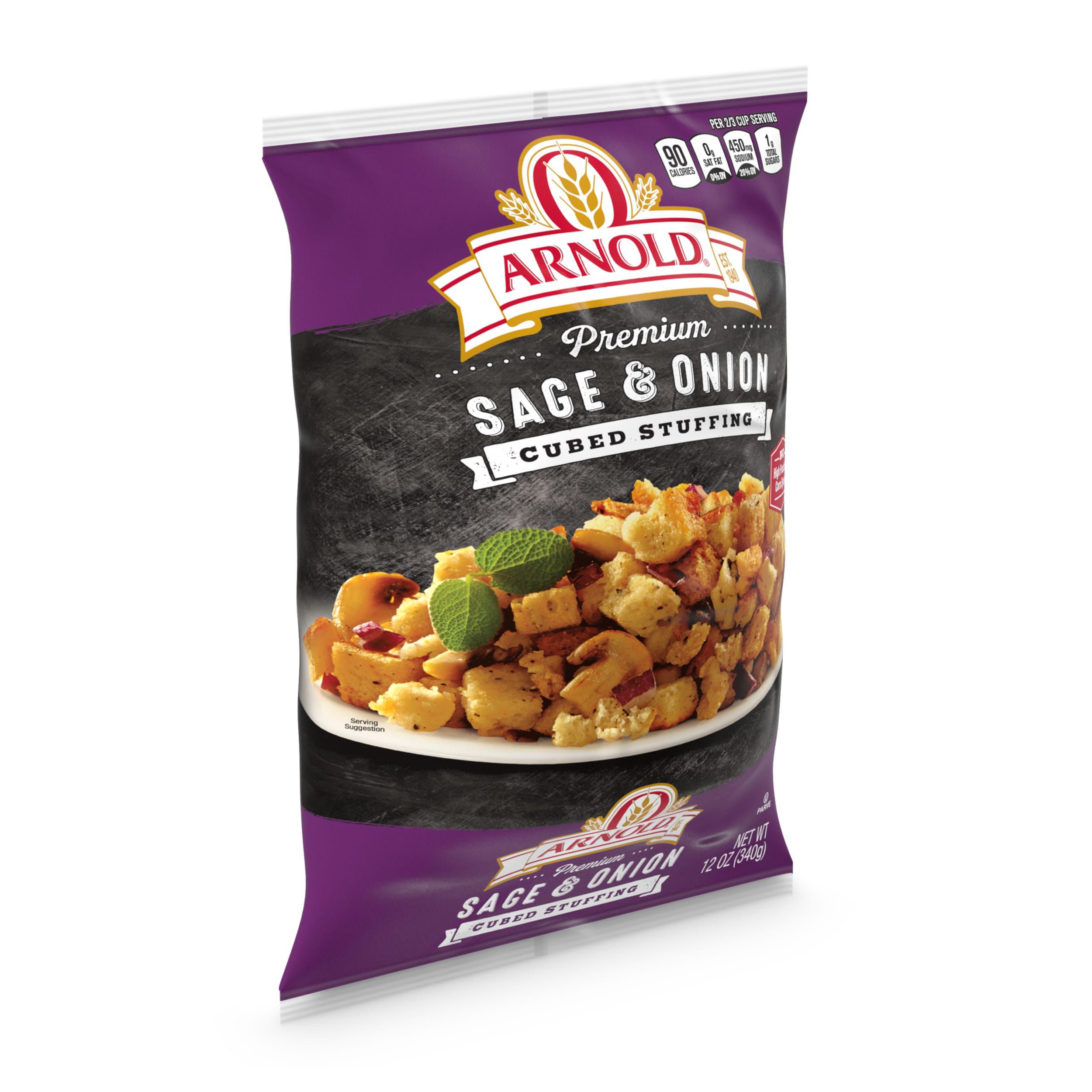 Arnold Premium Sage & Onion Cubed Stuffing, 12 oz, Stuffing