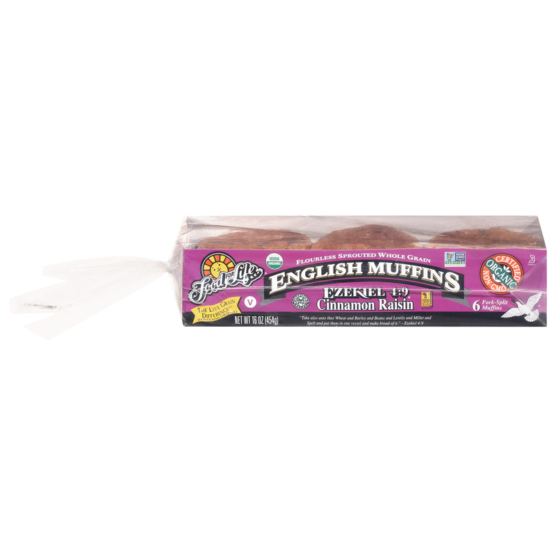 Ezekiel 4:9 Flourless Sprouted Whole Grain English Muffins