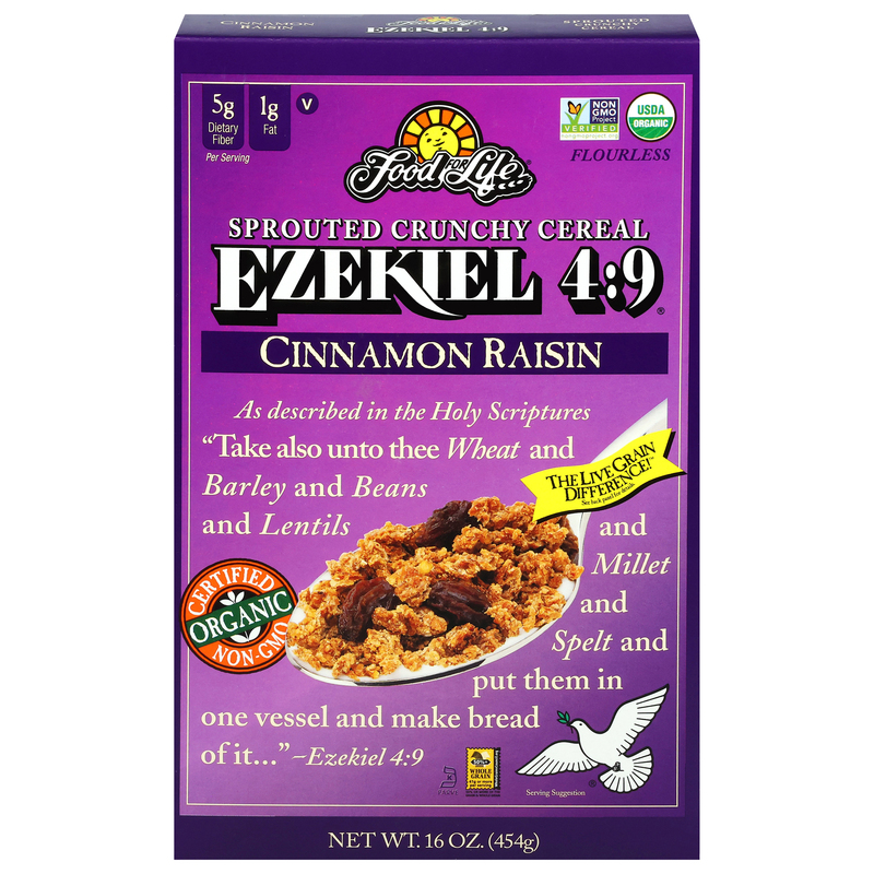 Ezekiel 4:9 Sprouted Crunchy Cereal, Cinnamon Raisin | Giant Eagle