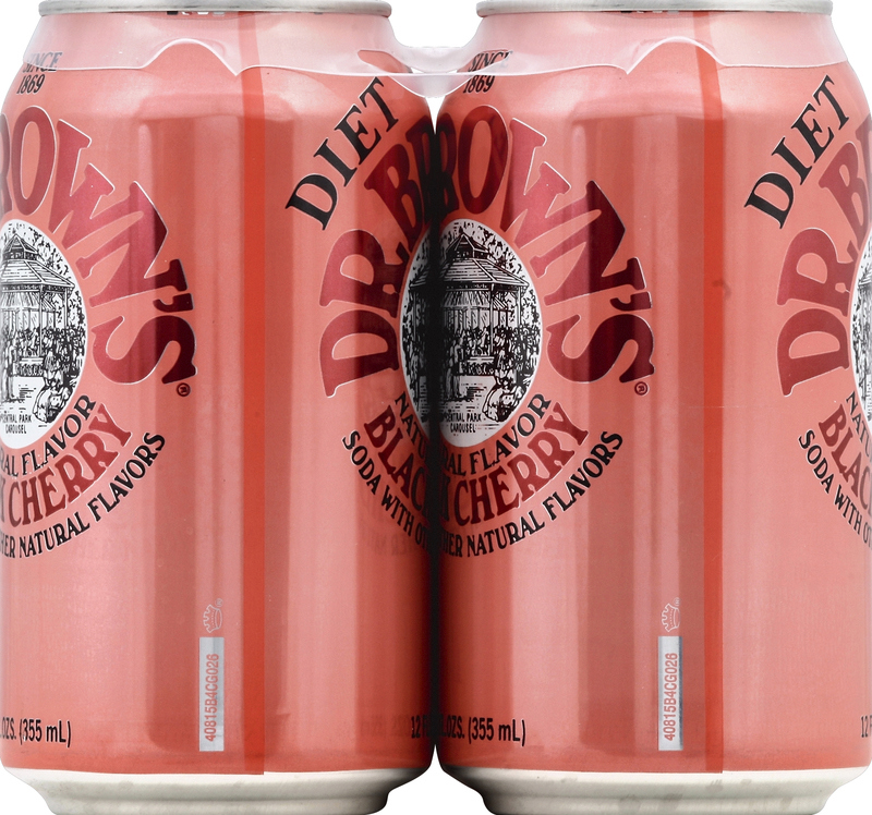 Dr Brown's Soda, Black Cherry, Diet, Caffeine Free | Giant Eagle