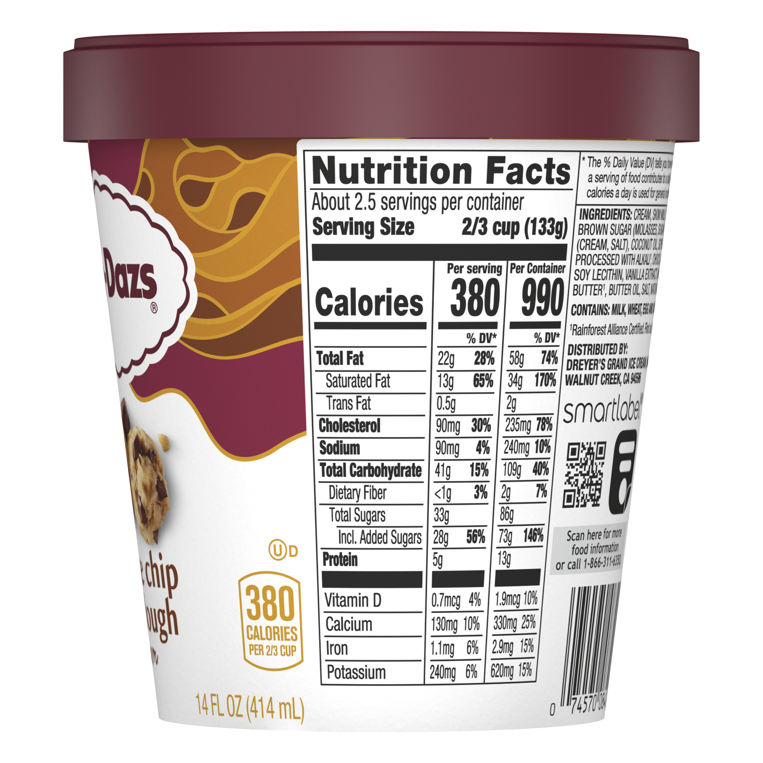 Haagen-Dazs Ice Cream, Chocolate Chip Cookie Dough | Giant Eagle