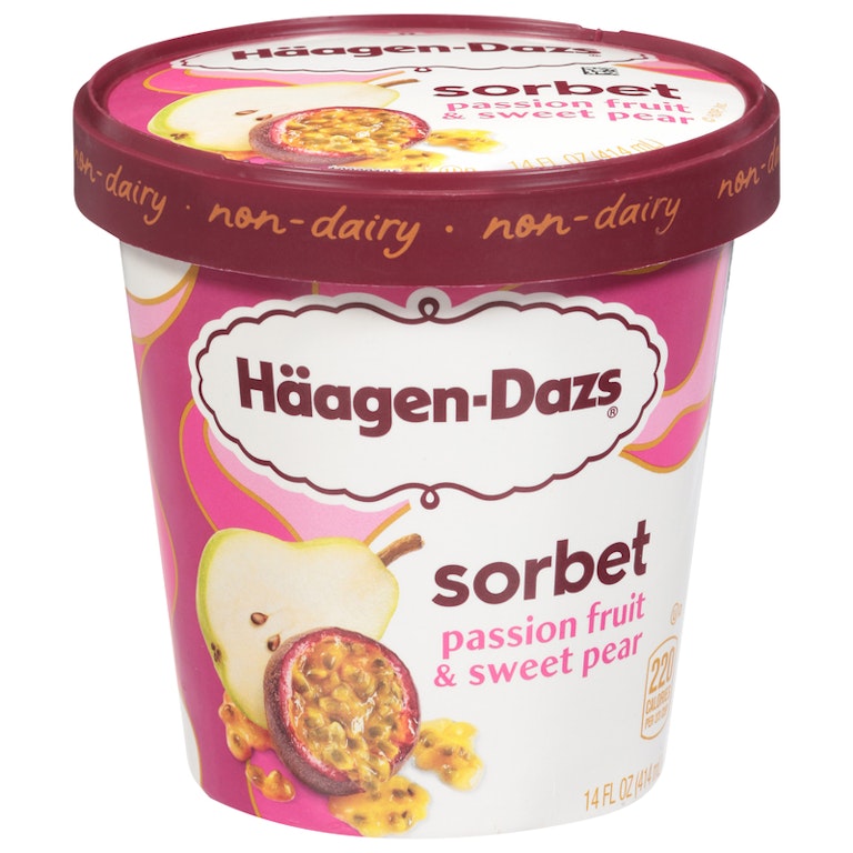 Haagen-Dazs Passion Fruit & Sweet Pear Sorbet | Giant Eagle Haagen-Dazs Passion Fruit & Sweet Pear Sorbet | Giant Eagle