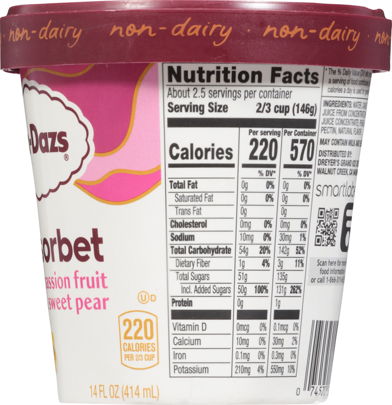 Haagen-Dazs Passion Fruit & Sweet Pear Sorbet | Giant Eagle