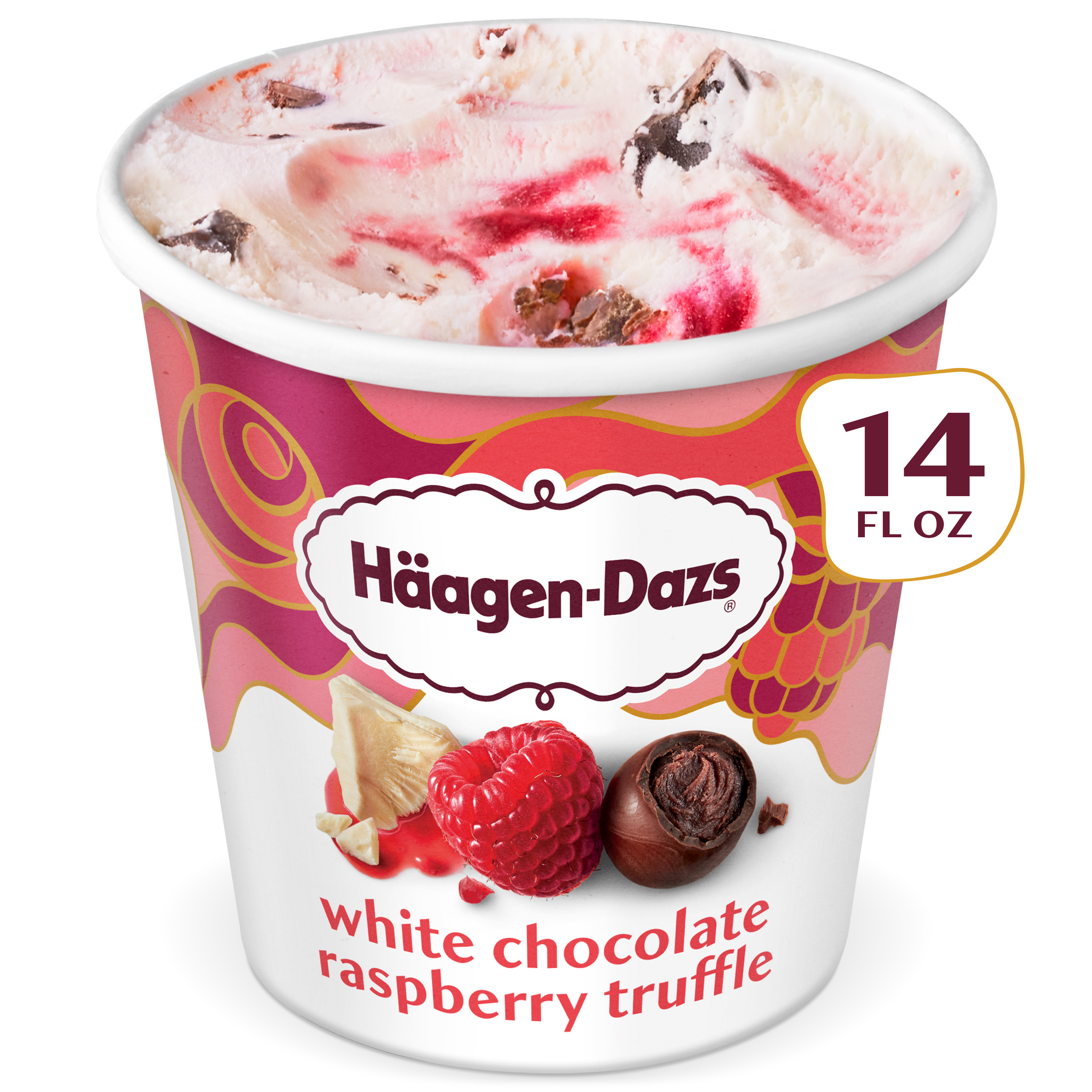 Häagen-Dazs Ice Cream, White Chocolate Raspberry Truffle | Giant