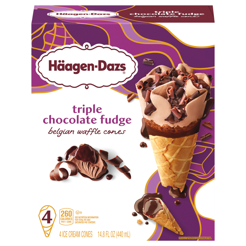 Haagen-Dazs Triple Chocolate Fudge Ice Cream Cones | Giant Eagle