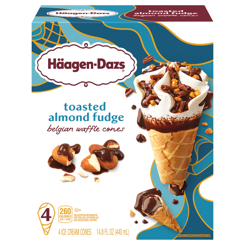 Haagen-Dazs Toasted Almond Fudge Ice Cream Cones | Giant Eagle