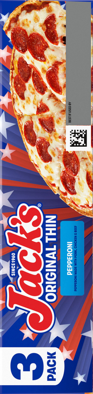 Jack's Original Thin Crust Pepperoni Frozen Pizza, 3 pk | Giant