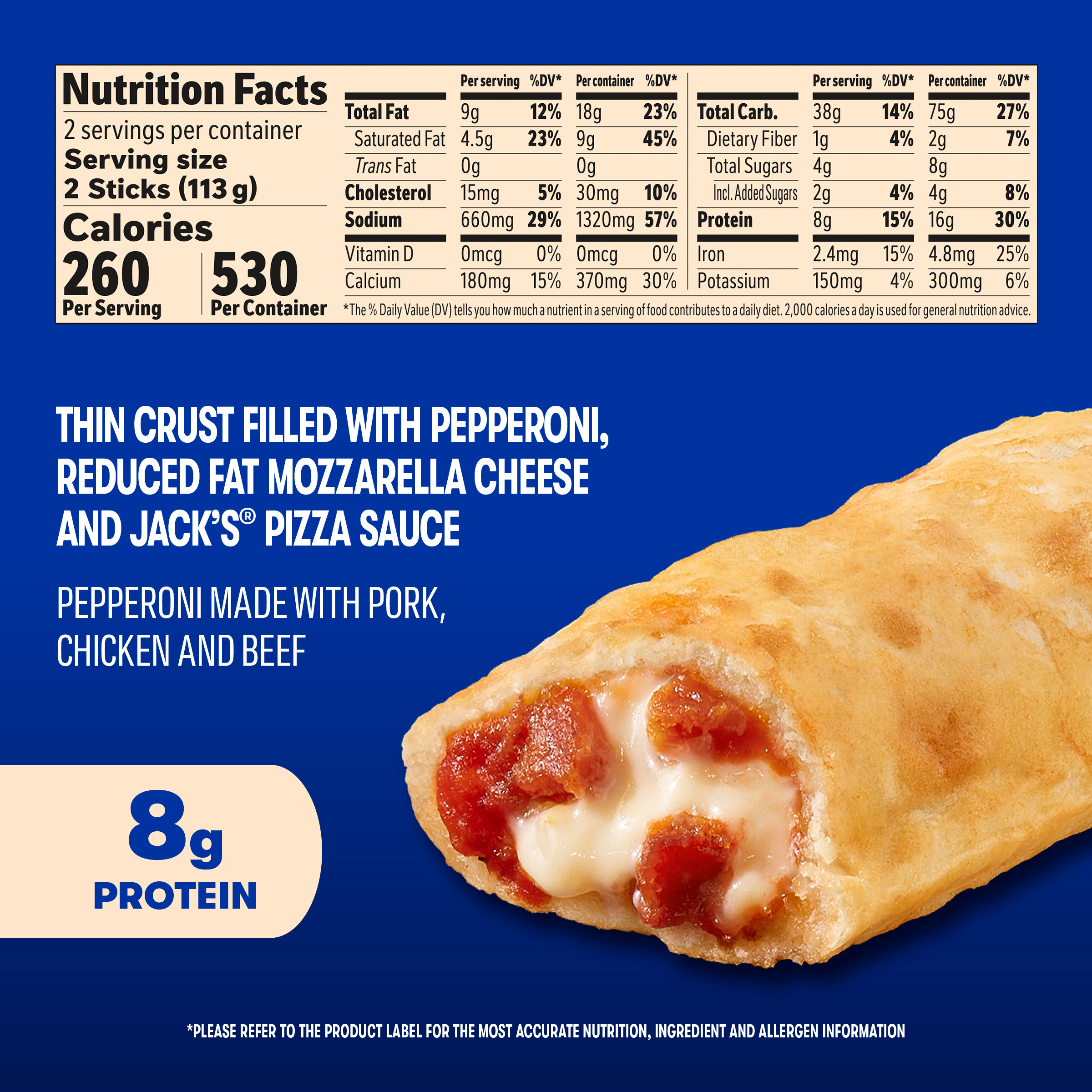 Jack's Pull-Apart Pepperoni Pizza Sticks Frozen Snacks | Giant