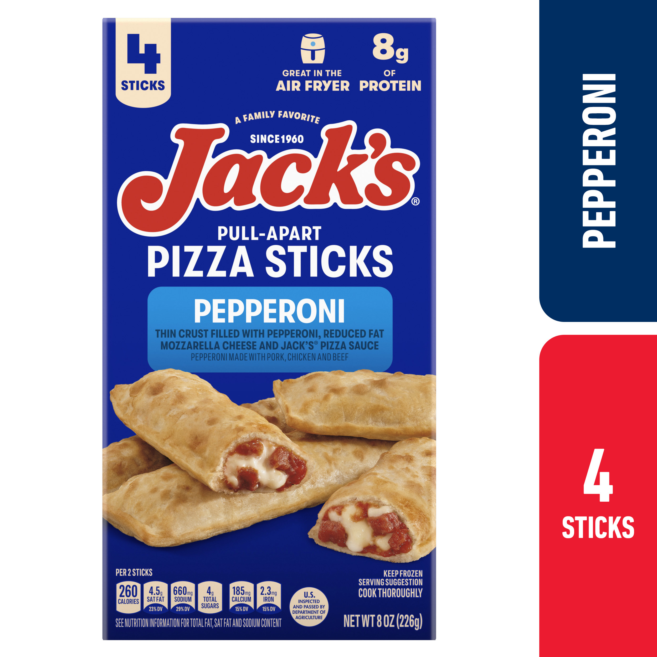 Jack's Pull-Apart Pepperoni Pizza Sticks Extra Large Pizza Frozen