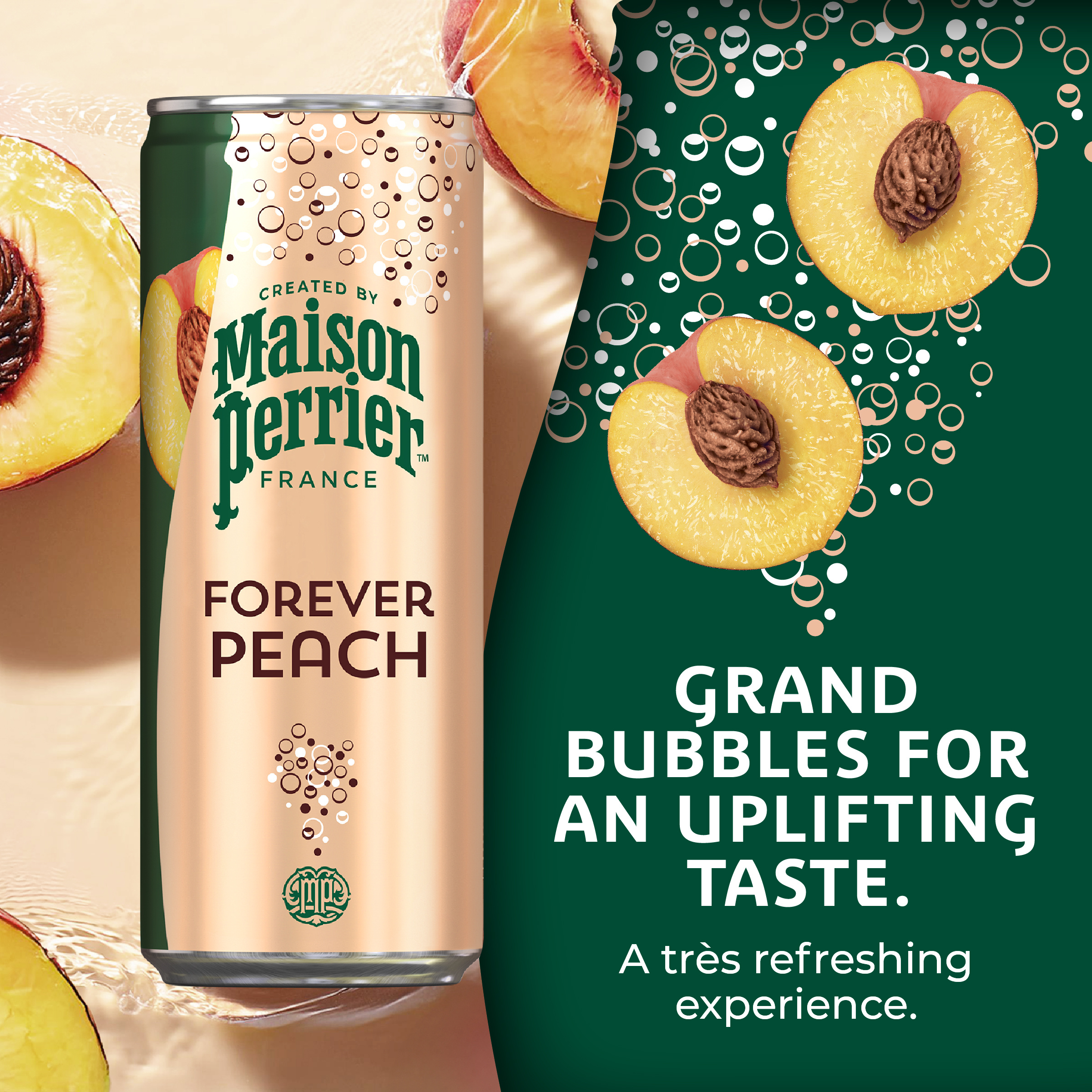 Perrier✕2 Maison Perrier Forever Peach Flavored Sparkling Water, 11.15