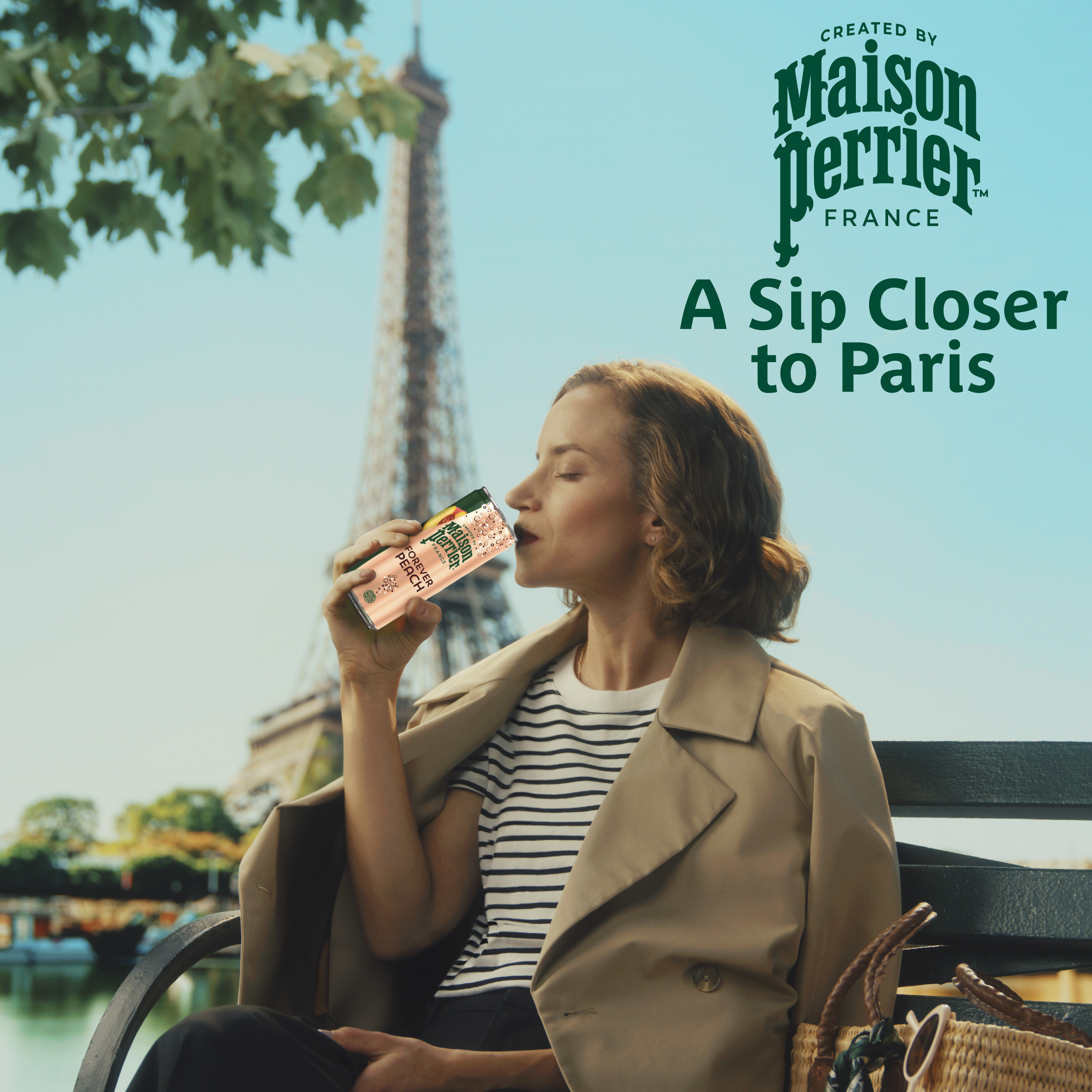 Perrier✕2 Maison Perrier Forever Peach Flavored Sparkling Water, 11.15