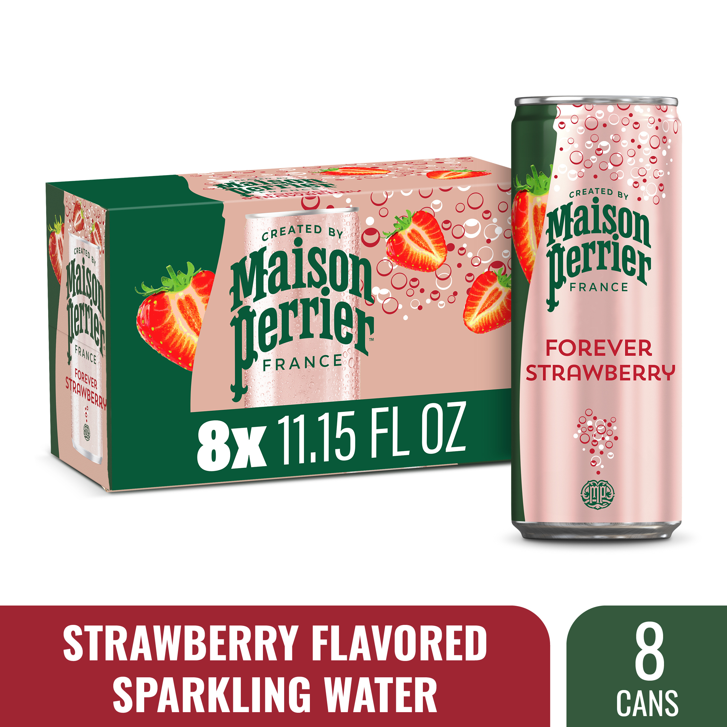 Maison Perrier Forever Peach Flavored Sparkling Water, 11.15 FL OZ