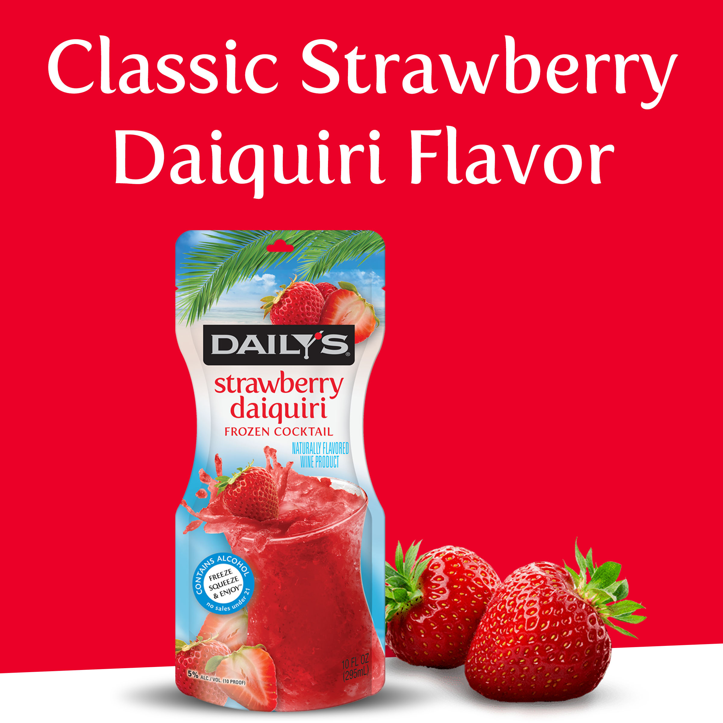 Daily's Strawberry Daiquiri Ready to Drink Frozen Cocktail, 10 FL OZ Pouch  | Giant Eagle | Because It Matters | Grocery Store & Pharmacy