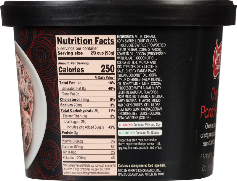 Perry's Ice Cream Ice Cream, Premium, Cherry Panda Paws | Giant