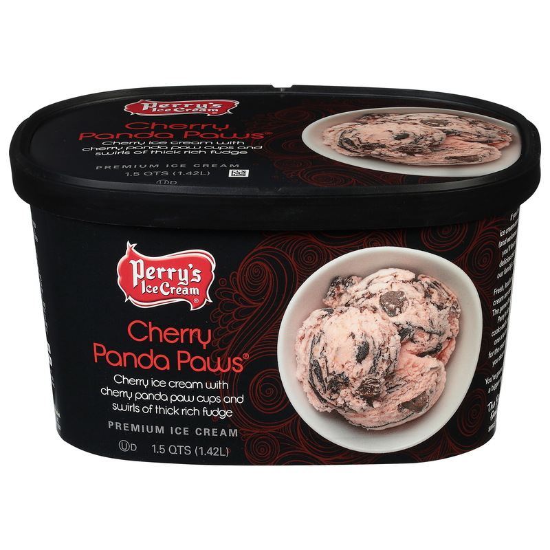 Perry's Ice Cream Ice Cream, Premium, Cherry Panda Paws | Giant