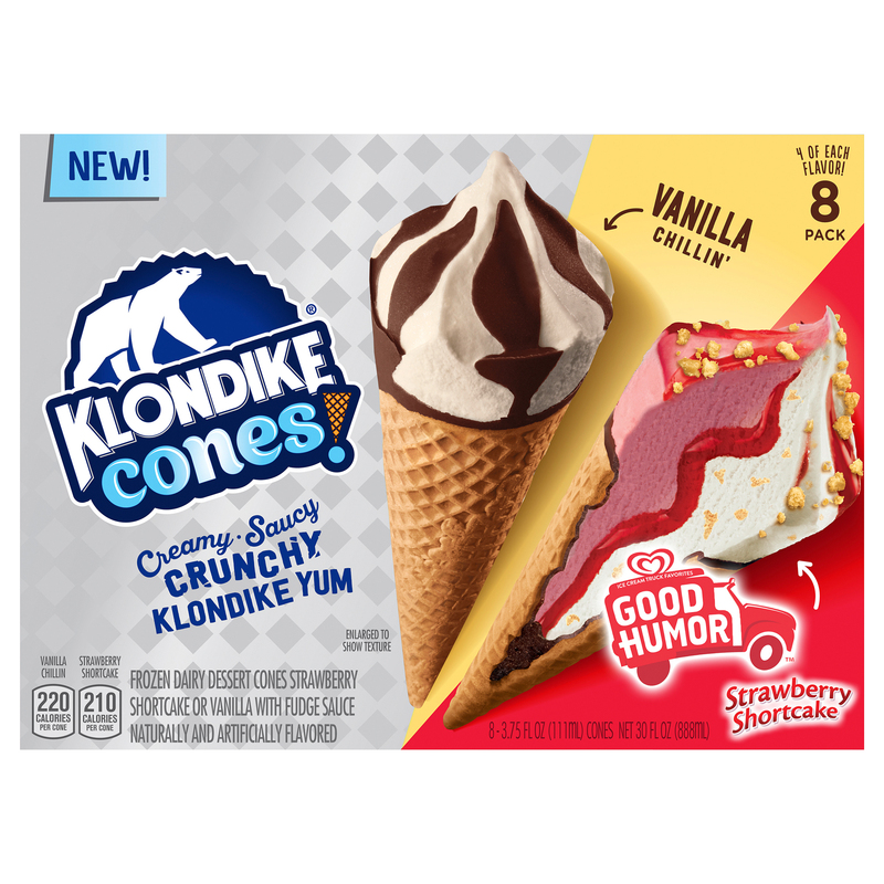 Klondike Cones! Frozen Dairy Dessert Cones, Vanilla Chillin