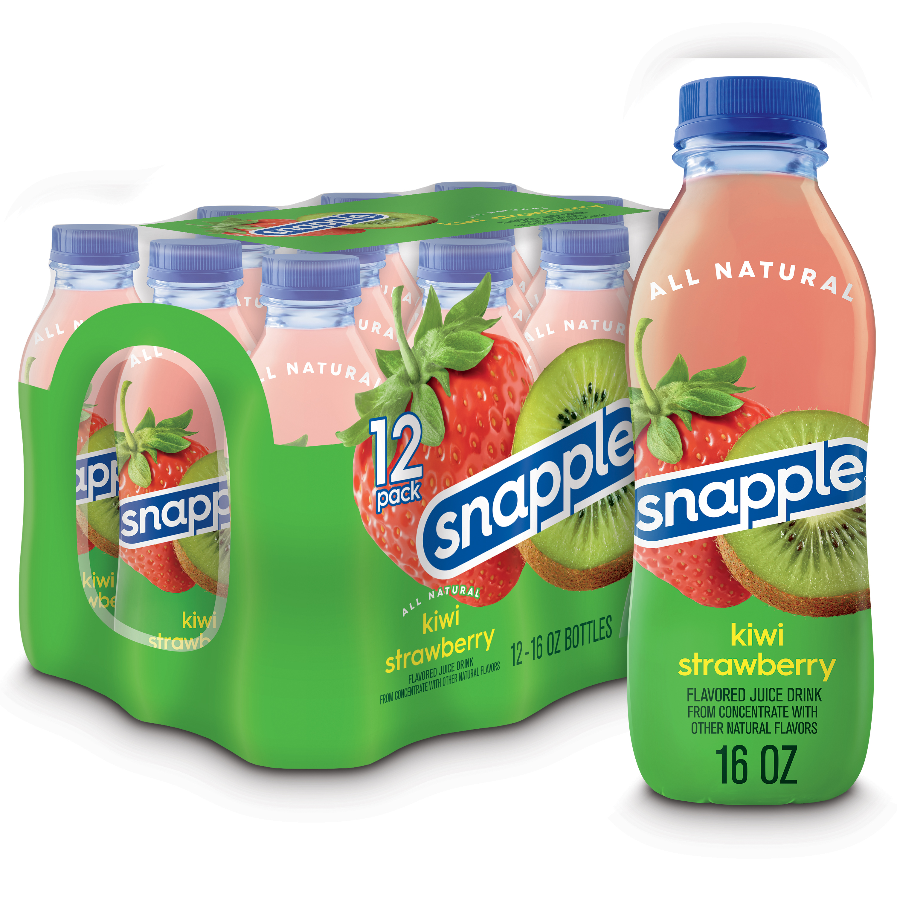 Snapple Kiwi Strawberry Juice Drink, 16 fl oz recycled plastic