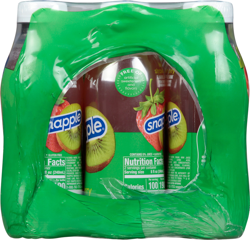 Snapple Kiwi Strawberry Juice Drink, 16 fl oz recycled plastic
