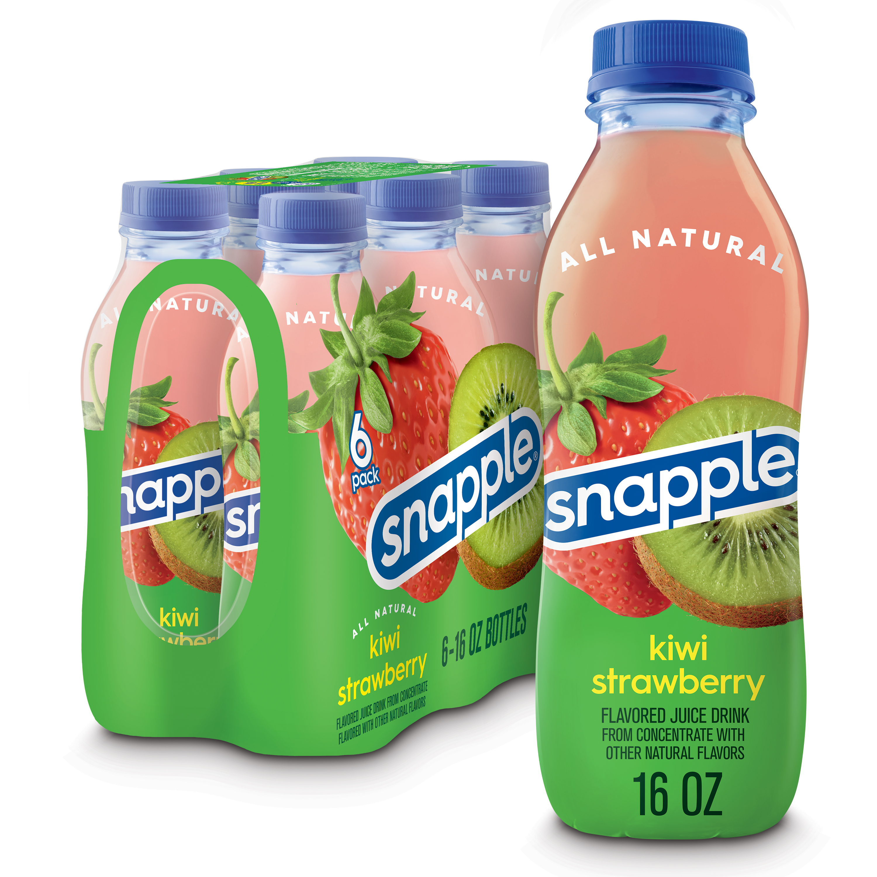 Snapple Kiwi Strawberry Juice Drink, 16 fl oz recycled plastic