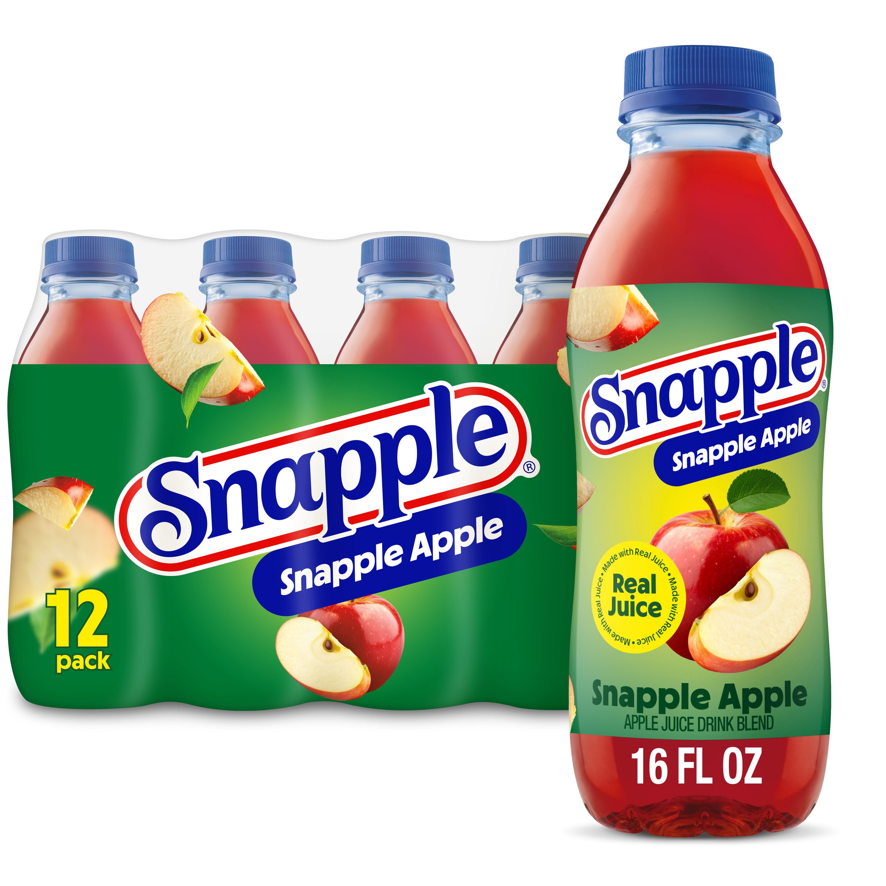 Snapple Apple Juice Drink, 16 fl oz bottle, 12 pack | Giant Eagle
