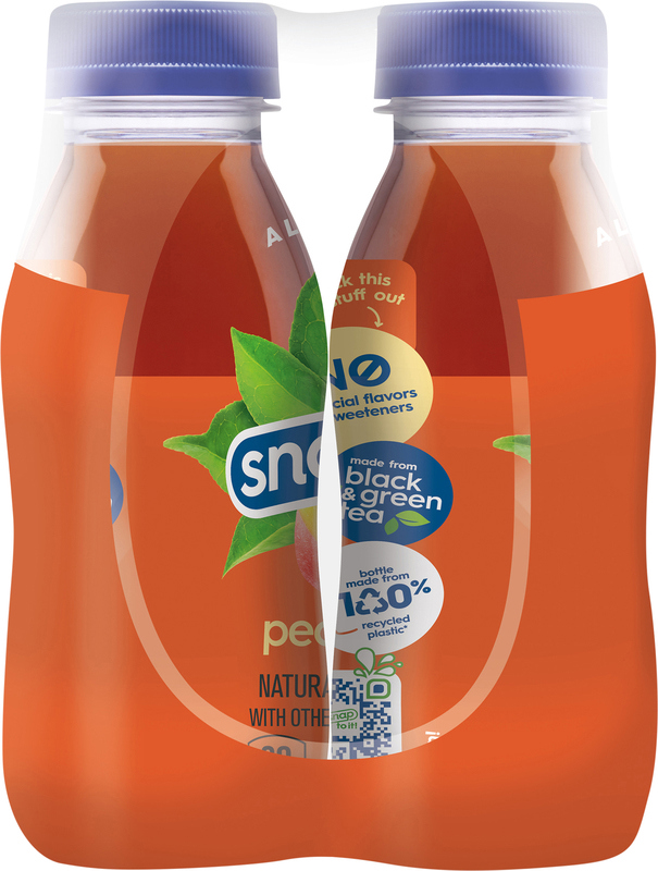 Snapple Peach Tea, 8 fl oz recycled plastic bottle, 8 pack | Giant
