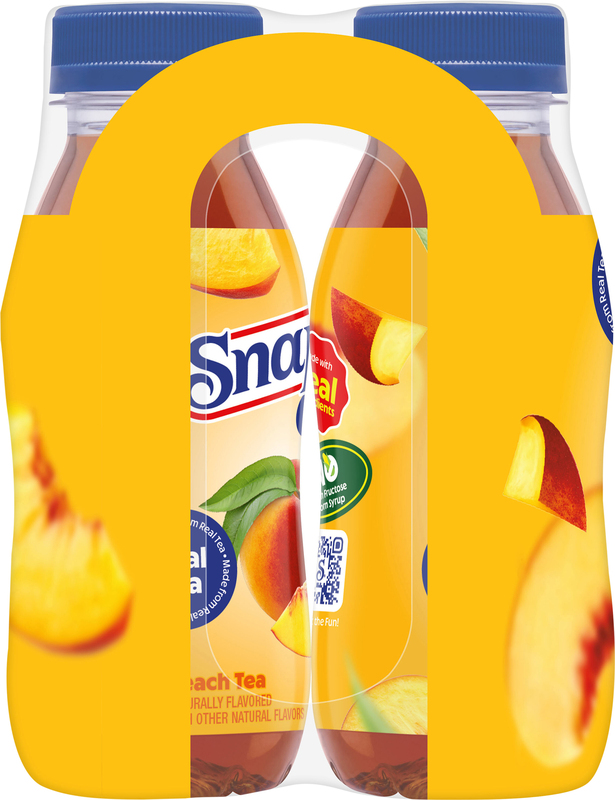 Snapple Peach Tea, 8 fl oz recycled plastic bottle, 8 pack | Giant