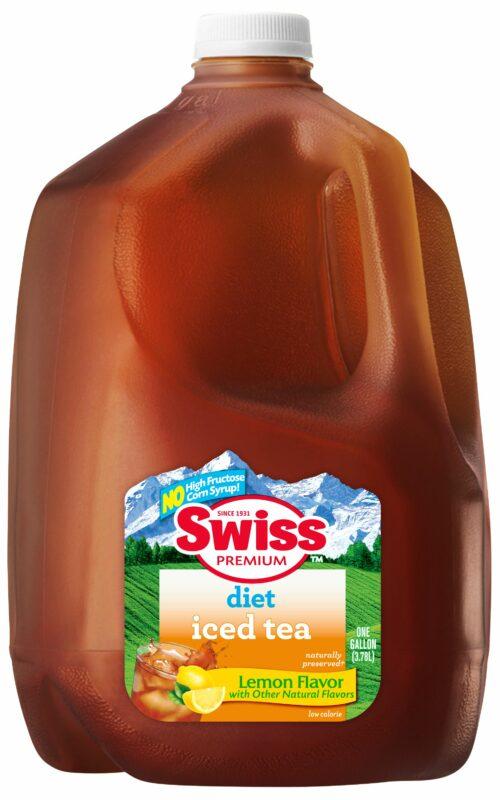 Swiss Premium Diet Iced Tea with Lemon - 1 Gallon (3.78 L) Plastic