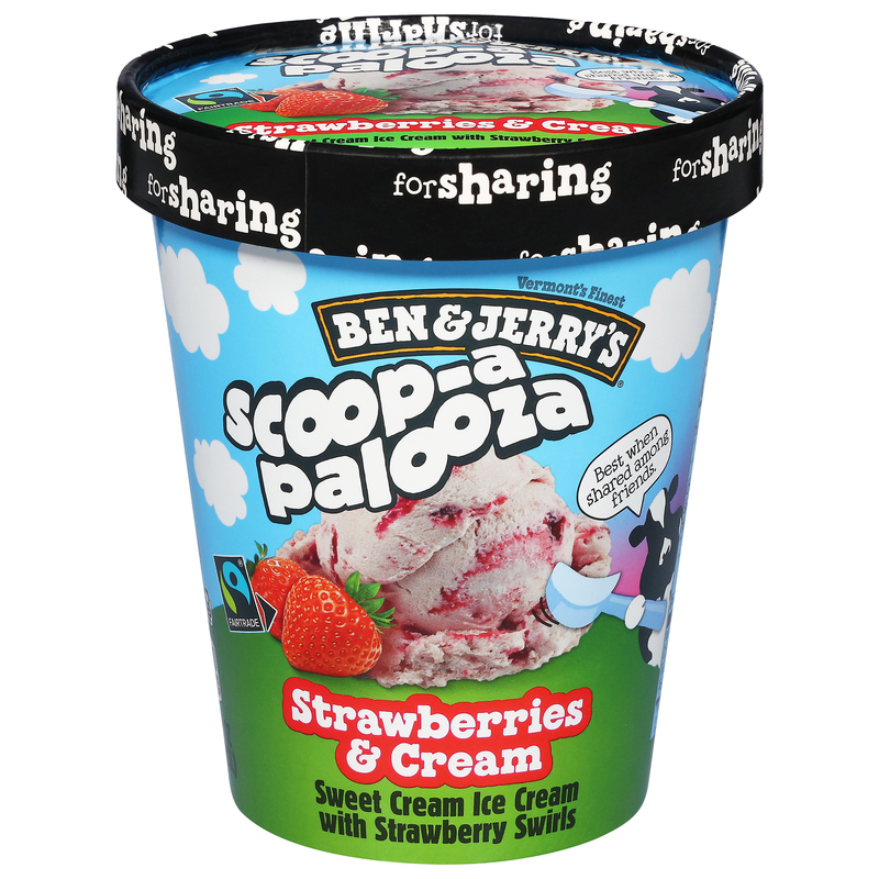 Ben & Jerry's Scoop-apalooza Strawberries & Cream Ice Cream