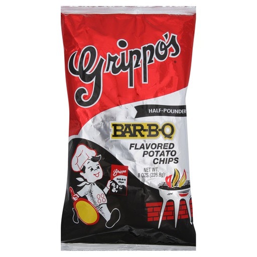 Grippos Potato Chips, Half Pounder, Bar-B-Q Flavored | Giant Eagle