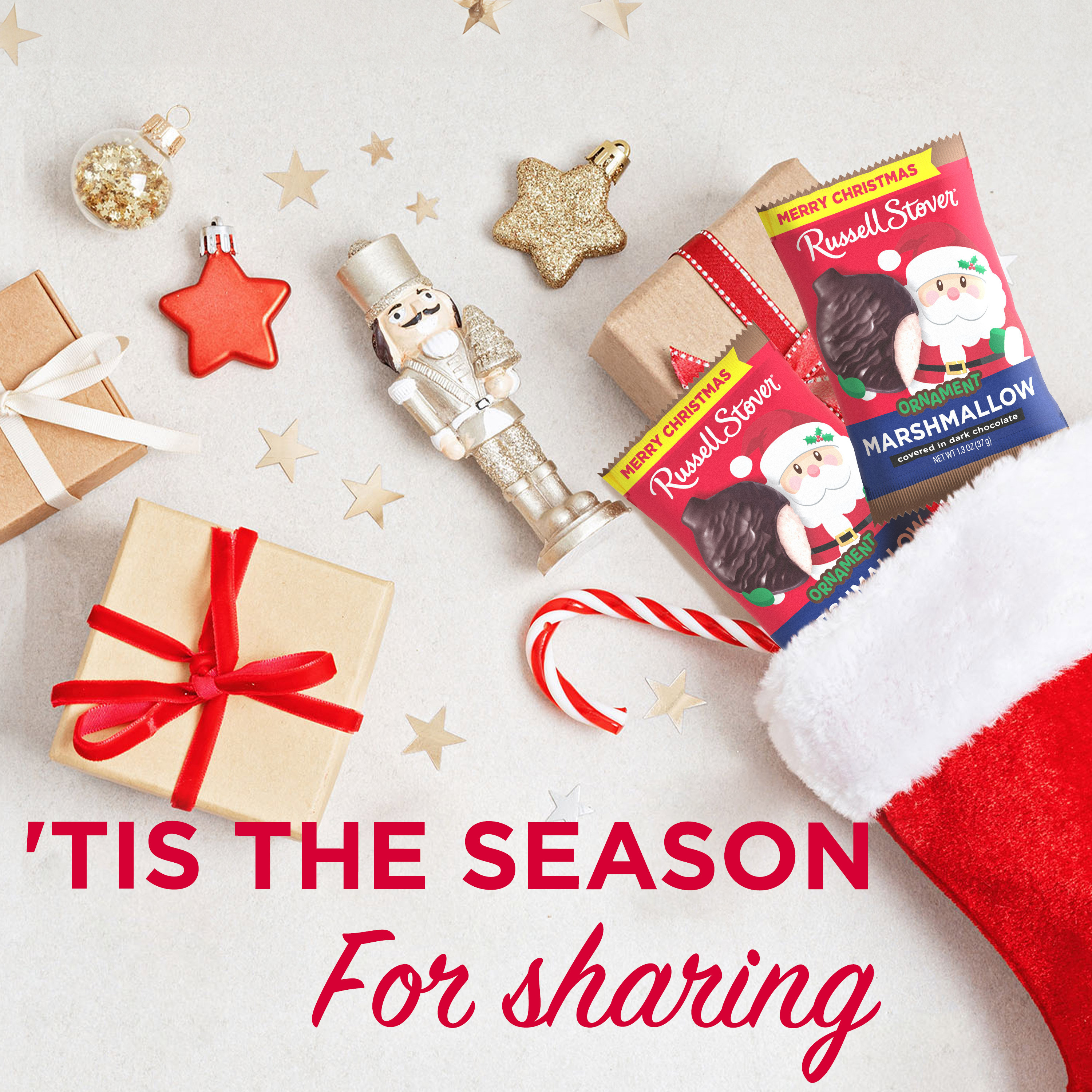 mellojoy贅沢スフレ(プレーン、チョコ)ベーグル アップル、Xmasゆきこ RUSSELL STOVER Christmas Dark Chocolate Marshmallow Candy Ornament