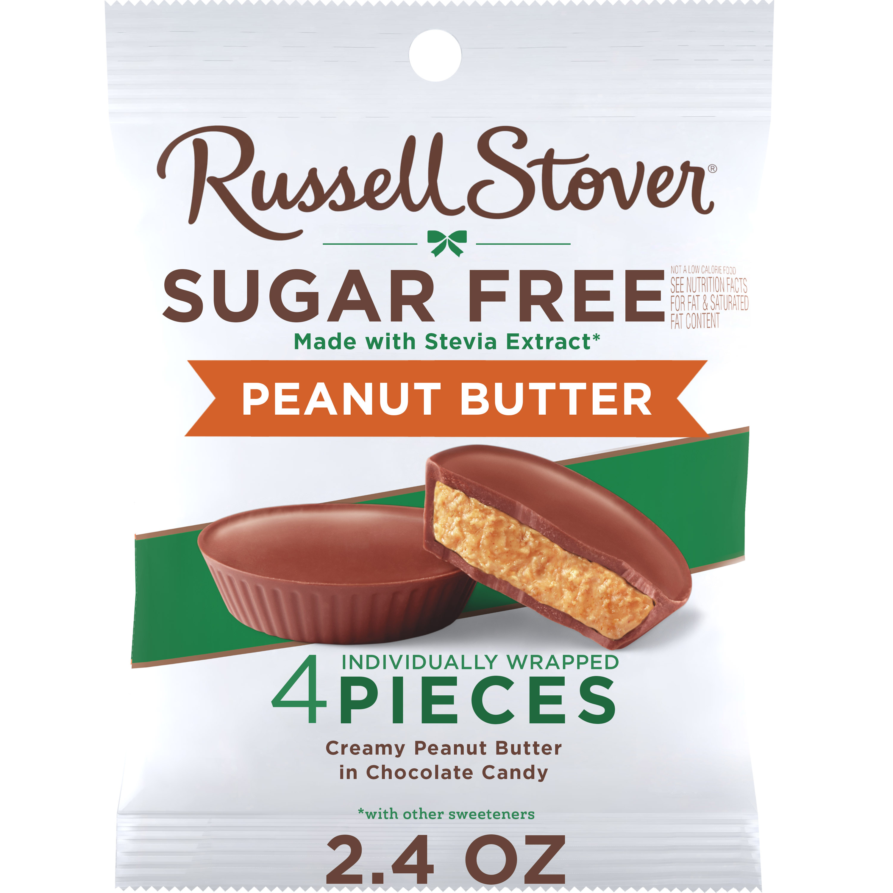 RUSSELL STOVER Sugar Free Peanut Butter Chocolate Candy, 2.4 oz
