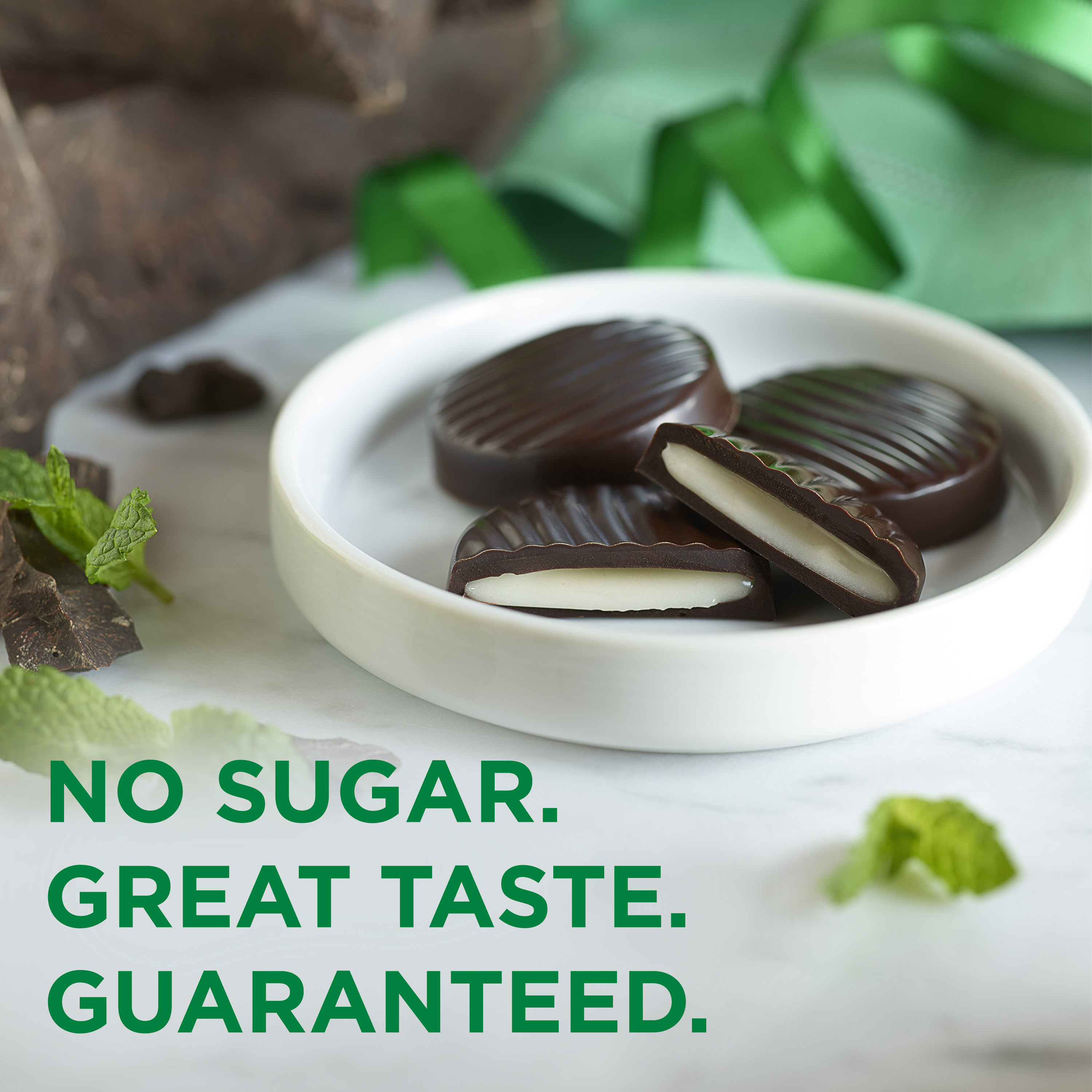 RUSSELL STOVER Sugar Free Dark Chocolate Mint Patties Candy, 2 oz