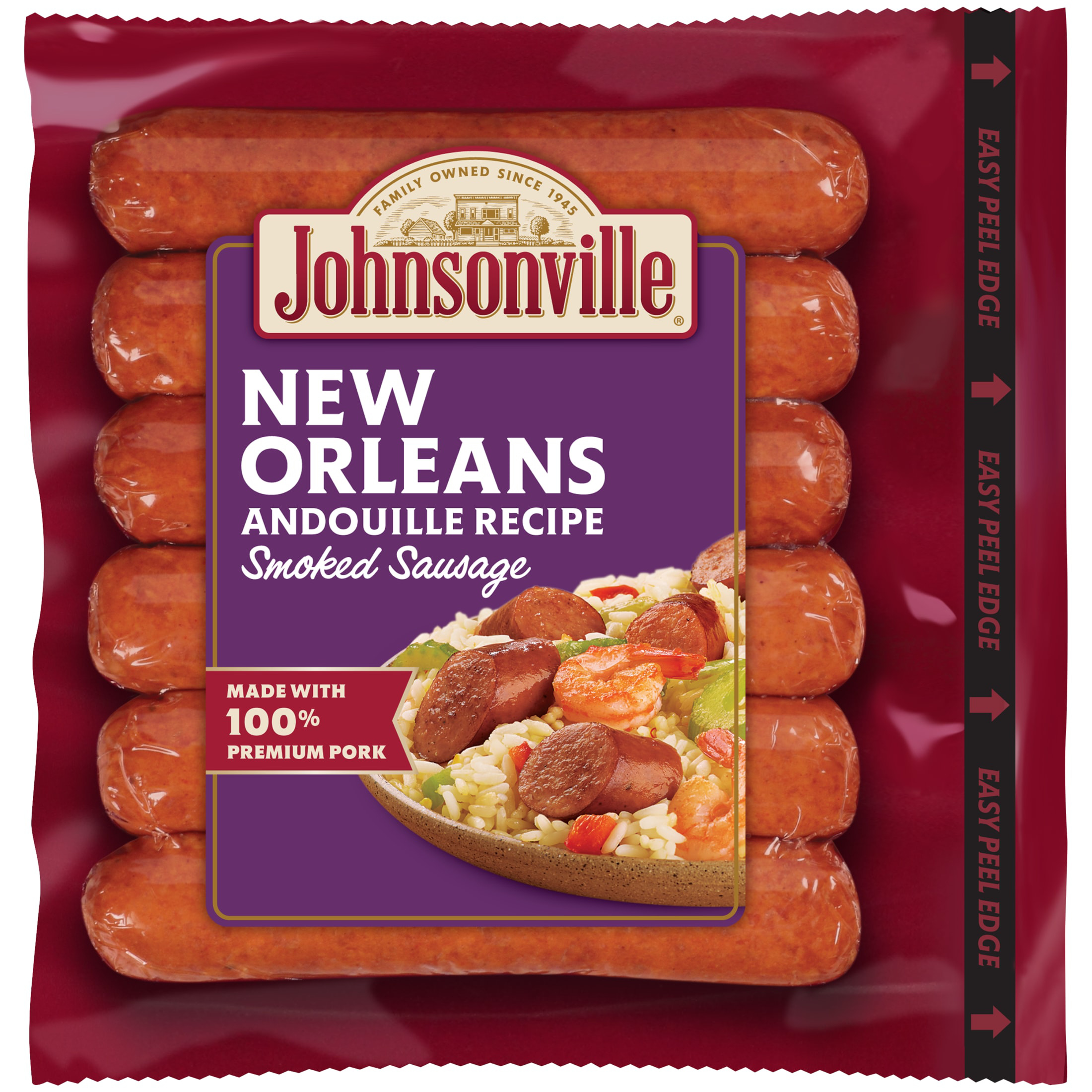 Johnsonville New Orleans Andouille Smoked Sausage, Count, 14 oz