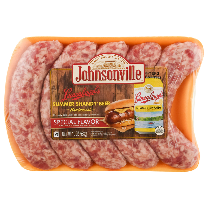 Johnsonville Bratwurst, Leinenkugel's Summer Shandy Beer | Giant