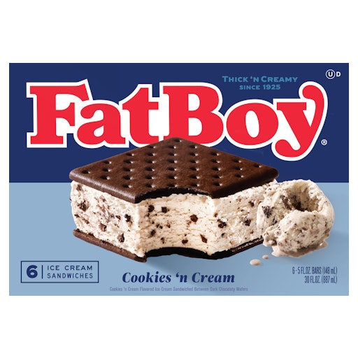 FatBoy Ice Cream Sandwich Cookies 'n Cream - 6 CT | Giant Eagle FatBoy Ice Cream Sandwich Cookies 'n Cream - 6 CT | Giant Eagle