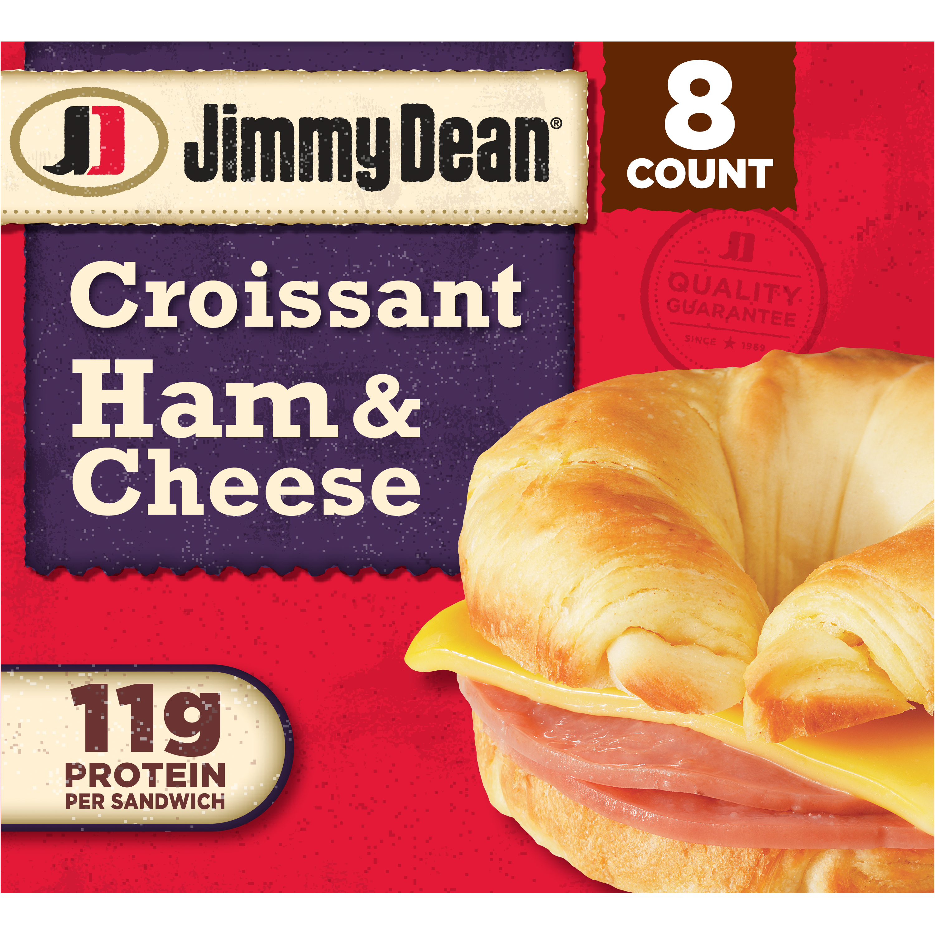 Jimmy Dean Croissant Breakfast Sandwiches with Ham and Cheese