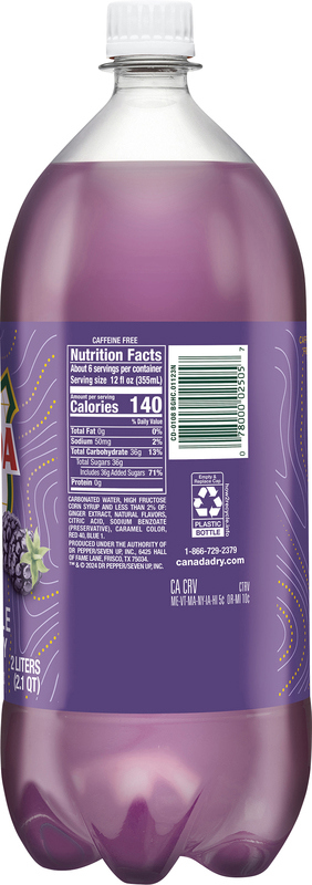 Canada Dry Blackberry Ginger Ale Soda, 2 L bottle | Giant Eagle