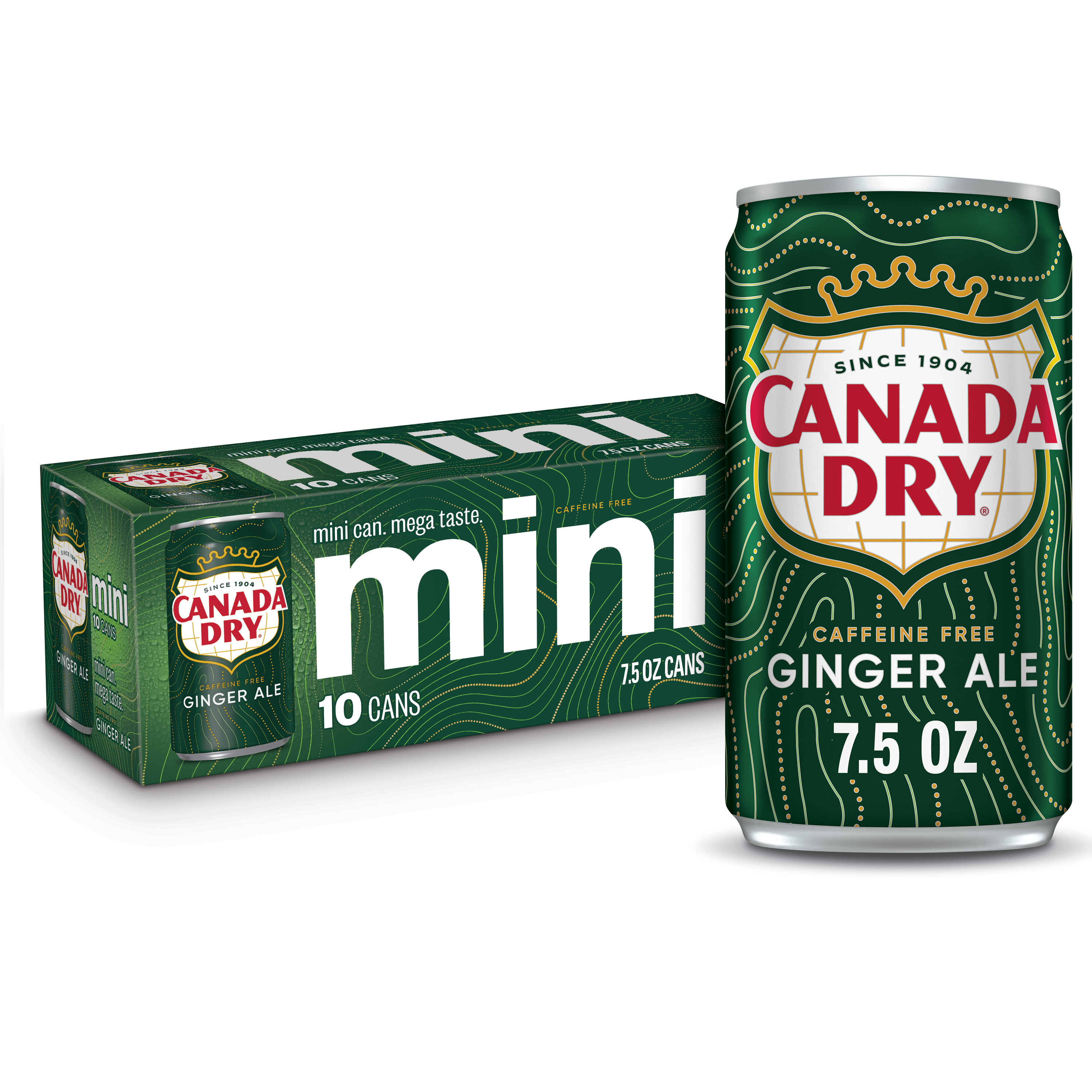 Canada Dry Ginger Ale Soda, 7.5 fl oz mini cans, 10 pack | Giant