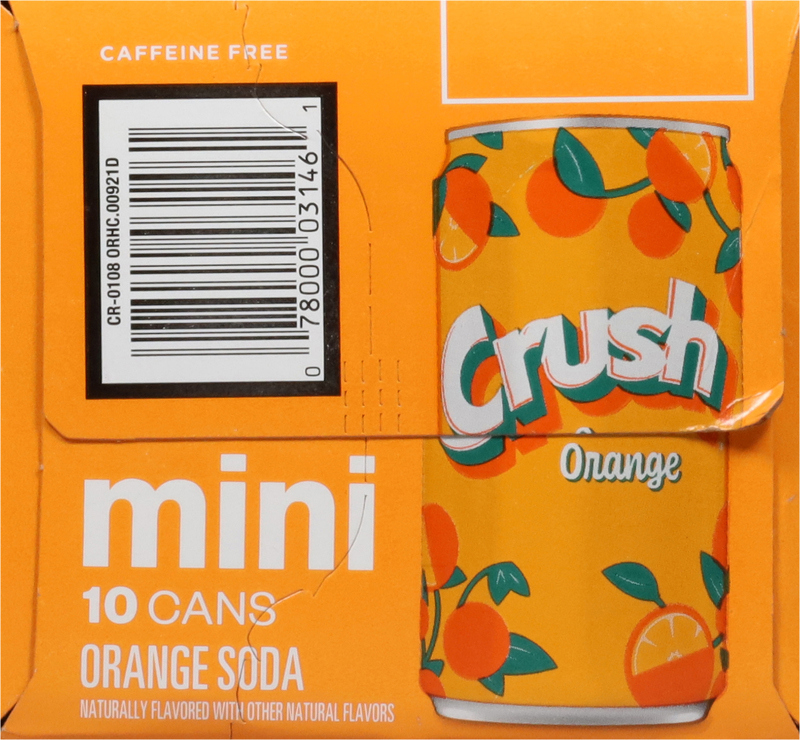 Crush Orange Soda, 7.5 fl oz mini cans, 10 pack | Giant Eagle