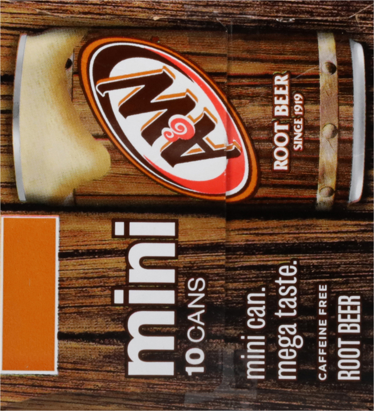A&W Root Beer Soda, 7.5 fl oz mini cans, 10 pack | Giant Eagle