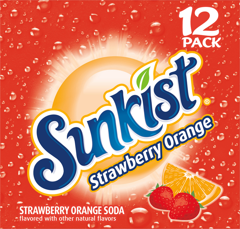 Sunkist Strawberry Orange Soda, 12 Fl Oz Cans, 12 Pack | Giant