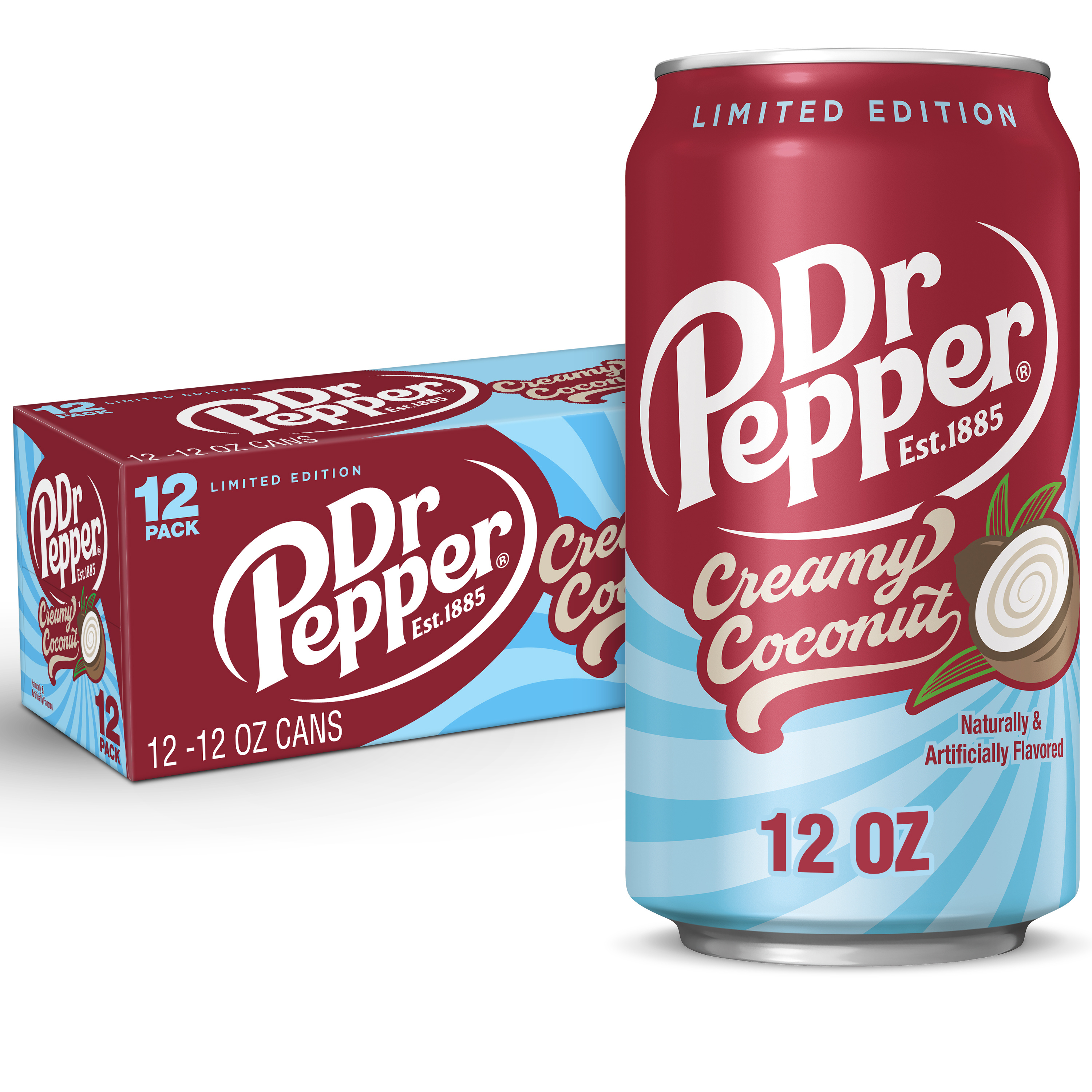 Dr Pepper Creamy Coconut Soda, 12 fl oz cans, 12 Pack | Giant