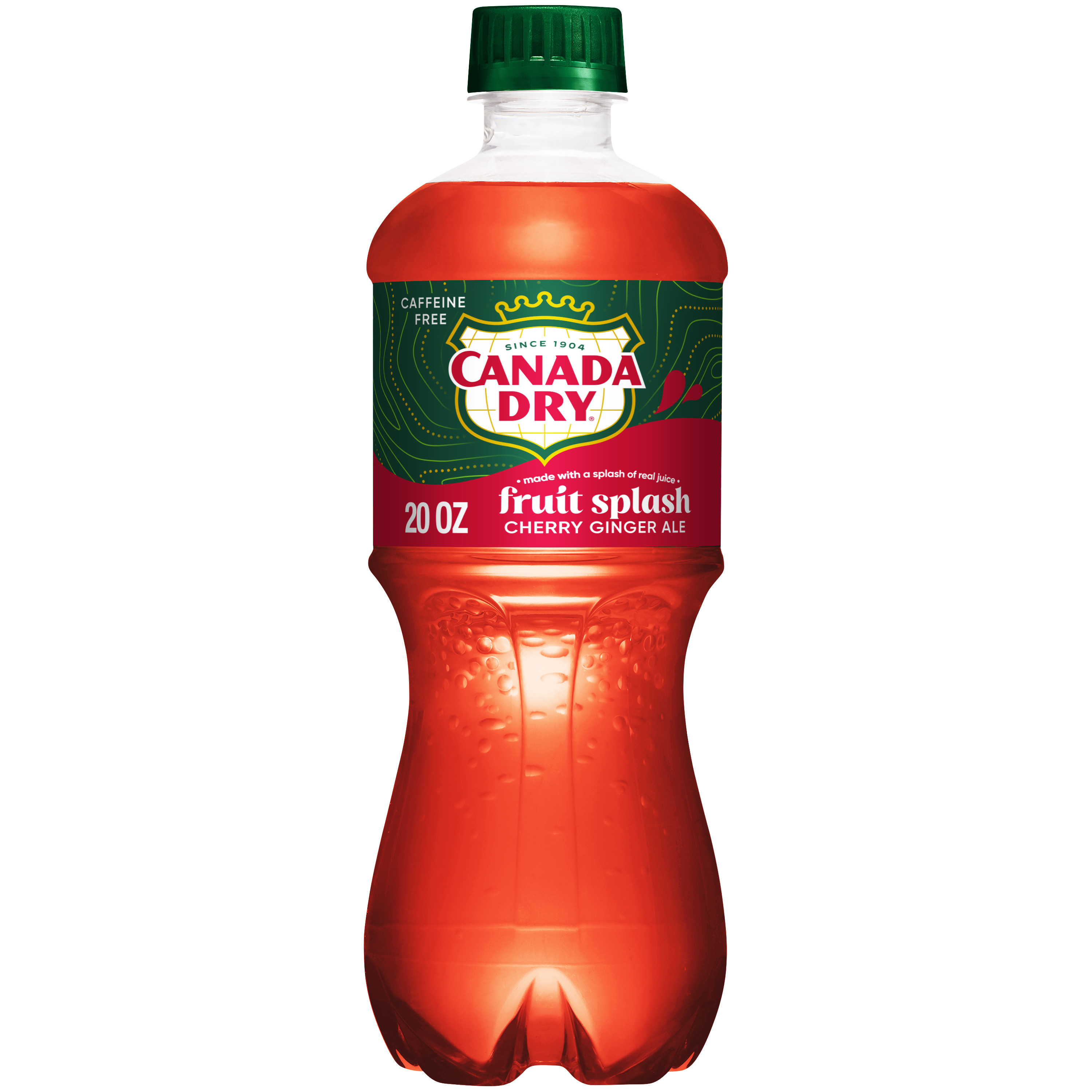 Canada Dry Fruit Splash Cherry Ginger Ale Soda, 20 fl oz bottle