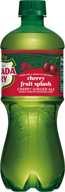 Canada Dry Fruit Splash Cherry Ginger Ale Soda, 20 fl oz bottle